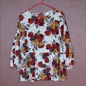 Floral Peplum Top